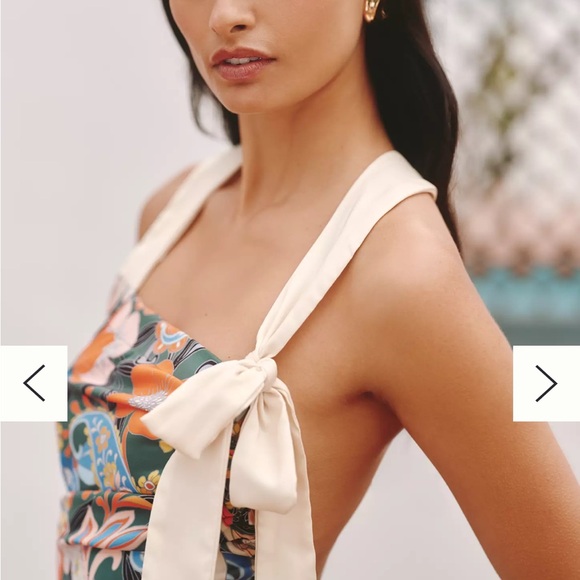 Anthropologie Blue and Orange Sleeveless Sundress - Picture 3 of 3